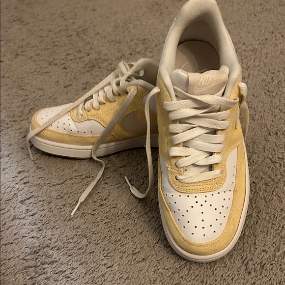 Nike Shoes - Nike White & Light Yellow Athletic Shoes – Women’s 7